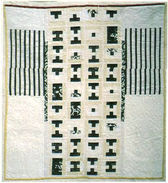 
Courthouse Steps Variation, 1996. Machine-pieced, hand-quilted.
